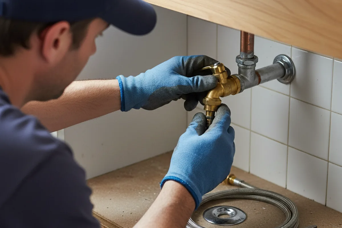Shutoff valve and fitting work during Emergency Plumbing in Toppenish